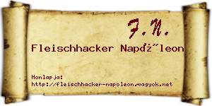 Fleischhacker Napóleon névjegykártya